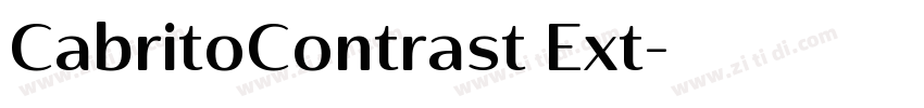CabritoContrast Ext字体转换